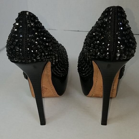 BLACK STILETTO Platform HEELS Alice & Olivia Stilettos Shoes Women's WOMAN'S 8.5 - Picture 8 of 14